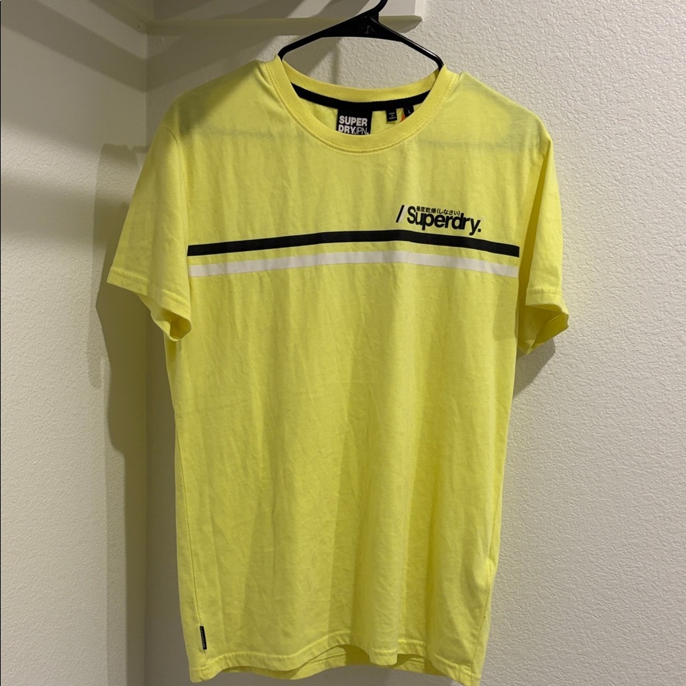 Superdry Men's Lemon Tee with Black Stripe